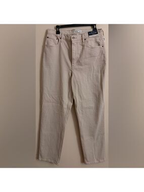 Abercrombie & Fitch Curve Love Ultra High Rise 90s Straight Jeans Size 12 NWT
